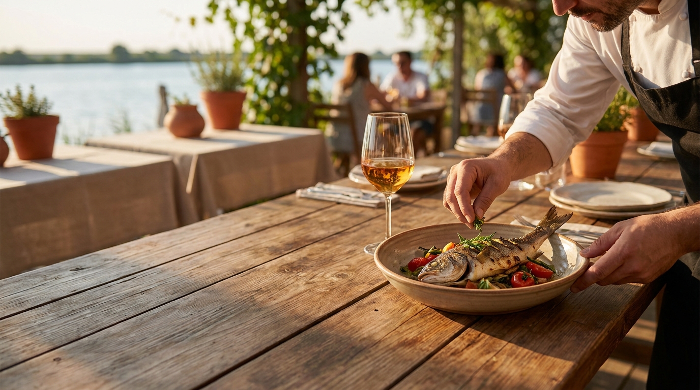Restaurant La Conac – terasă și grădină în Limanu, România